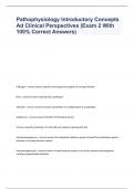 Pathophysiology Introductory Concepts ad Clinical Perspectives F&period;A&period; Davis &lpar;Exam 2&rpar;