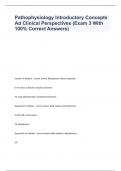 Pathophysiology Introductory Concepts ad Clinical Perspectives F&period;A&period; Davis &lpar;Exam 3&rpar;&period;docx