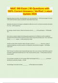 NAIC 390 Exam &vert; 50 Questions with 100&percnt; Correct Answers &vert; Verified &vert; Latest Update 2024