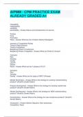 AIPMM - CPM PRACTICE EXAM ALREADY GRADED A&plus;