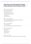 Interviews and Interrogations Study Guide Questions And Answers 2024&period;