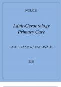 NGR6211 ADULT-GERONTOLOGY PRIMARY CARE LATEST EXAM WITH RATIONALES 2024