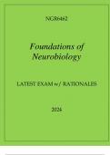 NGR6462 FOUNDATIONS OF NEUROBIOLOGY LATEST EXAM WITH RATIONALES 2024.