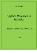NGR7840 APPLIED RESEARCH & STATISTICS LATEST EXAM WITH RATIONALES 2024.