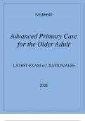 NGR6640 ADVANCED PRIMARY CARE OF THE OLDER ADULT LATEST EXAM WITH RATIONALES