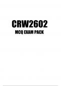 CRW2602 New Multiple Questions and Answers Exam Pack 2024