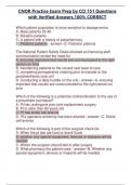 CNOR Practice Exam Prep by CCI 151 Questions with Verified Answers&comma;100&percnt; CORRECT