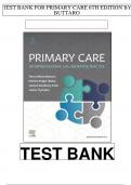 TEST BANK FOR PRIMARY CARE &colon; A COLLABORATIVE PRACTICE&comma;6TH EDITION BY BUTTARO&period;ISBN-13&colon; 978-0323570152