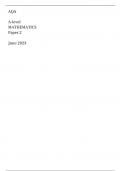 AQA  A-level MATHEMATICS Paper 2  June 2023