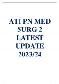 NEW FILE UPDATE: ATI PN MED SURG 2 EXAM QUESTIONS AND ANSWERS | LATEST 2024