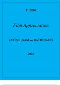 FIL2000 FILM APPRECIATION LATEST EXAM WITH RATIONALES 2024.