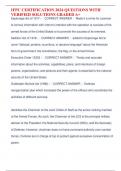 IFPC CERTIFICATION 2024 QUESTIONS WITH  VERIFIED SOLUTIONS GRADED A&plus;