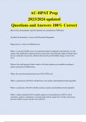 AC-HPAT Prep 2023&sol;2024 updated Questions and Answers 100&percnt; Correct