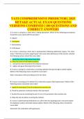 VATI COMPREHENSIVE PREDICTOR | 2023  RETAKE ACTUAL EXAM QUESTIONS  VERSIONS COMBINED | 180 QUESTIONS AND  CORRECT ANSWERS
