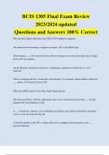 BCIS 1305 Final Exam Review 2023/2024 updated Questions and Answers 100% Correct