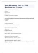Week 4 Capstone Test&sol; ACC&sol;561 Questions And Answers