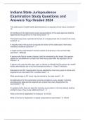 Indiana State Jurisprudence Examination Study Questions and Answers Top Graded 2024 