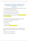 ATI LEARNING SYSTEMS RN 3&period;0 GERONTOLOGY QUESTIONS AND VERIFIED ANSWERS 2024 GRADED A&plus;