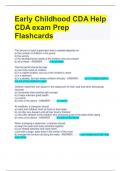 Early Childhood CDA Help CDA exam Prep Flashcards