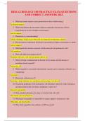 HESI A2 BIOLOGY 100 PRACTICE EXAM QUESTIONS AND CORRECT ANSWERS 2024