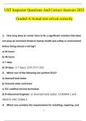 UST Inspector Quiz 2023 Graded A&sol;Actual test solved correctly
