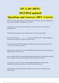 MV LAW MPTC 2023&sol;2024 updated Questions and Answers 100&percnt; Correct