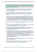 Network Pro Final Exam 110 Questions with 100&percnt; Correct Answers 2024&period;