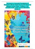 Test bank for Varcarolis Foundations of Psychiatric-Mental Health Nursing 9th Edition by Margaret Jordan Halter | Chapters 1-36 | Complete Guide Latest Version 2023/2024 | Graded A+
