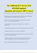 My California ICC Service Tech 2023&sol;2024 updated Questions and Answers 100&percnt; Correct