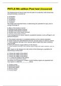 PHTLS 9th edition Post test &lpar;Answered&rpar;