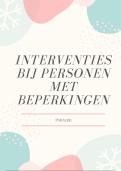 Aantekingen ~ interventies bij personen met beperkingen