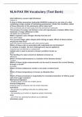NLN-PAX RN Vocabulary &lpar;Test Bank&rpar;
