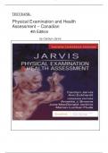 TEST BANK FOR Physical Examination and Health Assessment 4th Edition (by Carolyn Jarvis)2024 latest edition