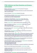 PTBC California Law Exam Questions and Answers Latest Update&period;&period;