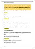 Texas Jurisprudence Exam &sol;Nursing Jurisprudence Exam Nursing Questions With 100&percnt; Correct Answers&period;