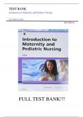 Test Bank For Introduction to Maternity and Pediatric Nursing 8th Edition by Gloria Leifer&vert;&vert;ISBN NO&colon;10&comma;0323483976&vert;&vert;ISBN NO&colon;13&comma;978-0275971281&vert;&vert;All Chapters 1-34&vert;&vert;Complete Guide A&plus;