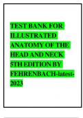 TEST BANK FOR ILLUSTRATED ANATOMY OF THE HEAD AND NECK 5TH EDITION BY FEHRENBACH-latest-2023