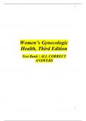    Women’s Gynecologic Health, Third Edition Test Bank | ALL CORRECT ANSWERS