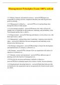 Management Principles Exam 100&percnt; solved