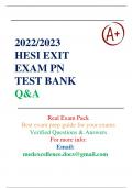 HESI EXIT EXAM PN TEST BANK QUESTIONS AND ANSWERS, 100% Verified & A+ Graded