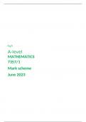 AqA A-level MATHEMATICS 7357/1 Mark scheme June 2023  Paper 1