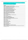 Health Promotion Throughout the Life Span&comma; 8th Edition TEST BANK Complete Chapters