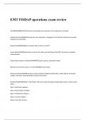 EMT FISDAP operations exam review Questions and Answers 2024