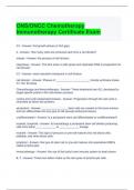 ONS ONCC Chemotherapy Immunotherapy Certificate Exam with Verified Answers