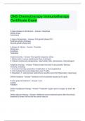 ONS Chemotherapy Immunotherapy Certificate Exam Questions and Answers