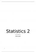 Statistics 2, Probabilities