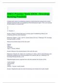 ONCC Practice Tests &lpar;OCN - Oncology Nursing Practice&rpar; Exam Questions and Answers
