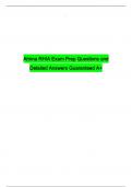 Ahima RHIA Exam Prep Questions and Detailed Answers Guaranteed A&plus;