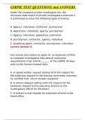 LSBPIE TEST QUESTIONS And ANSWERS 