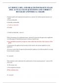 ACCIDENT&comma; LIFE&comma; AND HEALTH INSURANCE EXAM 2024&period; ACTUAL EXAM QUESTIONS AND CORRECT DETAILED ANSWERS &sol;A&plus; GRADE